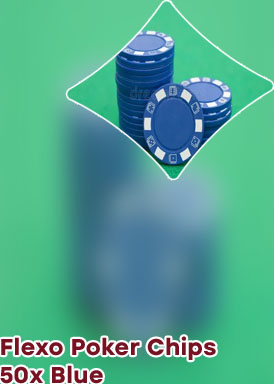 Blue poker chips